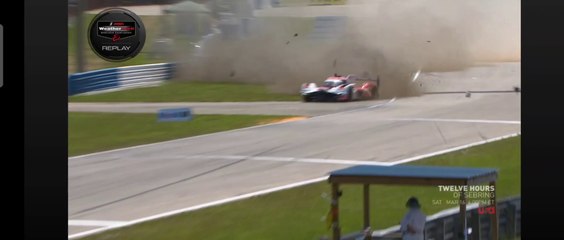 IMSA 2024 12H Sebring Qualifying Jaminet Crashes