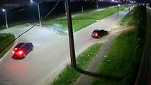 PCPR prende homem por homicídio em Curitiba; vídeo mostra suspeitos correndo após incendiarem carro