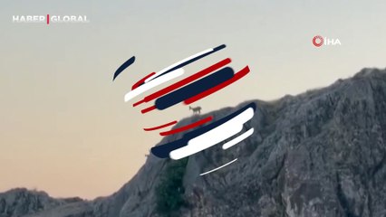 Elazığ'da dağın zirvesinde sürü halde görüntülendiler!