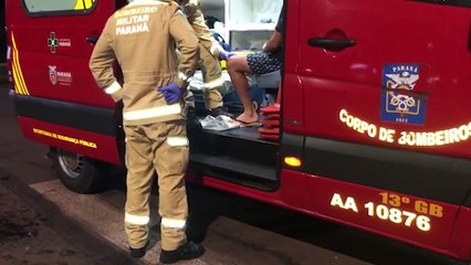 Vítima de agressão é socorrida pelo Siate no centro