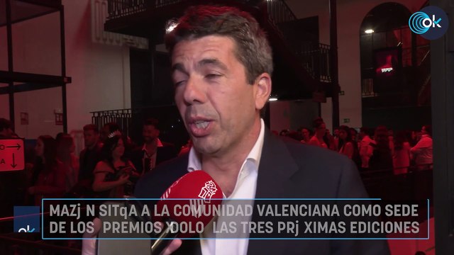 Mazón sitúa a la Comunidad Valenciana como sede de los 'Premios Ídolo' las tres próximas ediciones