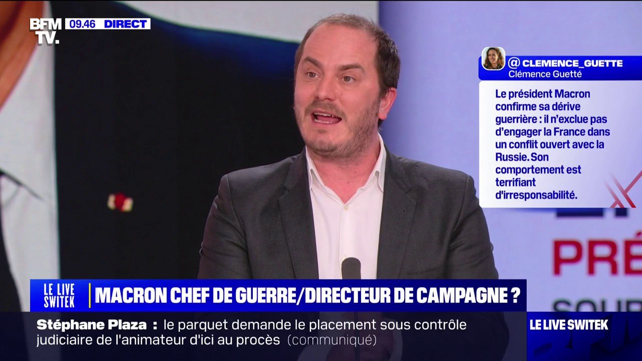 Emmanuel Macron en campagne militaire ou en cam...
