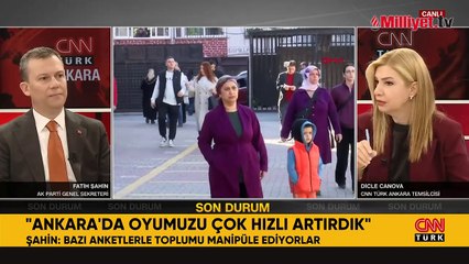 AK Parti'li Şahin CNN TÜRK'te açıkladı! İstanbul ve Ankara'da kim önde?