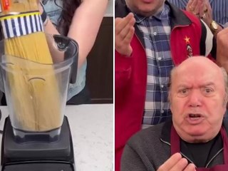 Lino Banfi e i Sooshi Mango: «Che sta facendo? Ma questa è un'assassina»