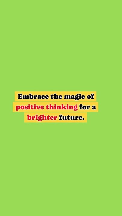 Positive Thinking Magic Transform Your Mindset