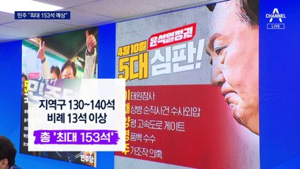 민주당 “최대 153석” 예상…국민의힘도 과반 기대