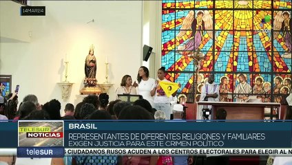 Brasil exige justicia  por el asesinato de Marielle Franco.