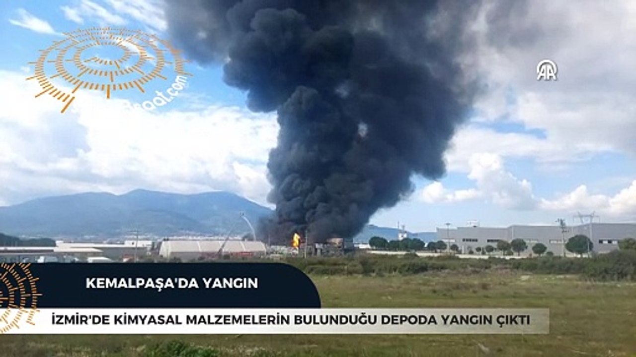 Kimyasal malzemelerin bulunduğu depoda yangın çıktı