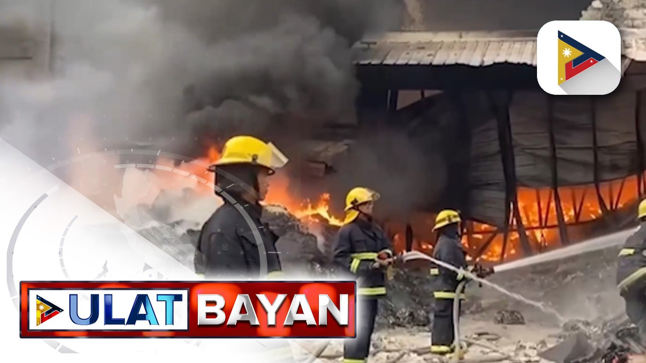 Sunog sa bodega ng plastic waste sa QC, inabot ng apat na oras bago nakontrol