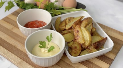 Patatas bravas horneadas a gajos con piel ¡Mas ligeras!