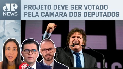 Senado argentino vota contra “decreto” de Javier Milei; Neitzke, Amanda Klein e Vilela comentam