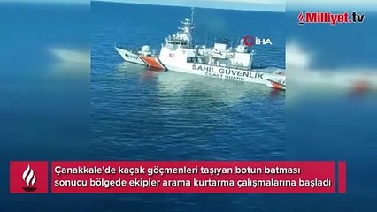 Çanakkale'de göçmenleri taşıyan bot battı! Can kaybı 21'e yükseldi
