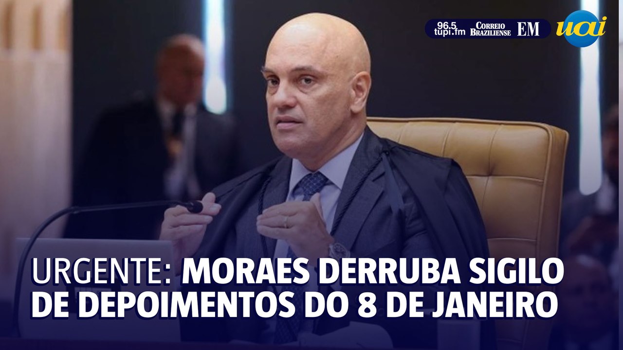 Urgente: Alexandre de Moraes derruba sigilo de 27 depoimentos do 8 de janeiro