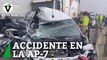 Un muerto en un accidente múltiple con 40 vehículos implicados en Castellón: cortada la AP-7