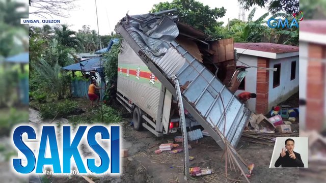 Driver patay, 4 sugatan sa pagsalpok ng delivery truck sa bahay | Saksi