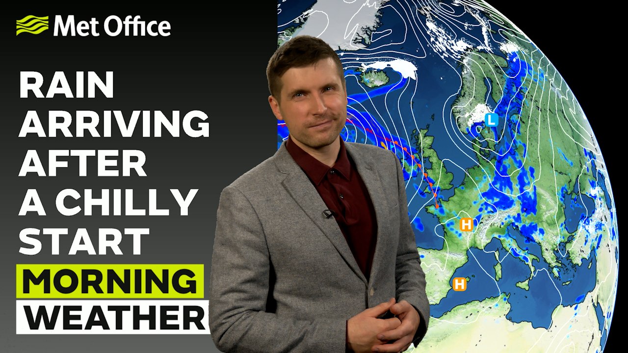 Met Office Morning Weather Forecast 16/03/24 - Turning cloudy with outbreaks of rain