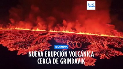 Nueva erupción del volcán de Grindavík en Islandia