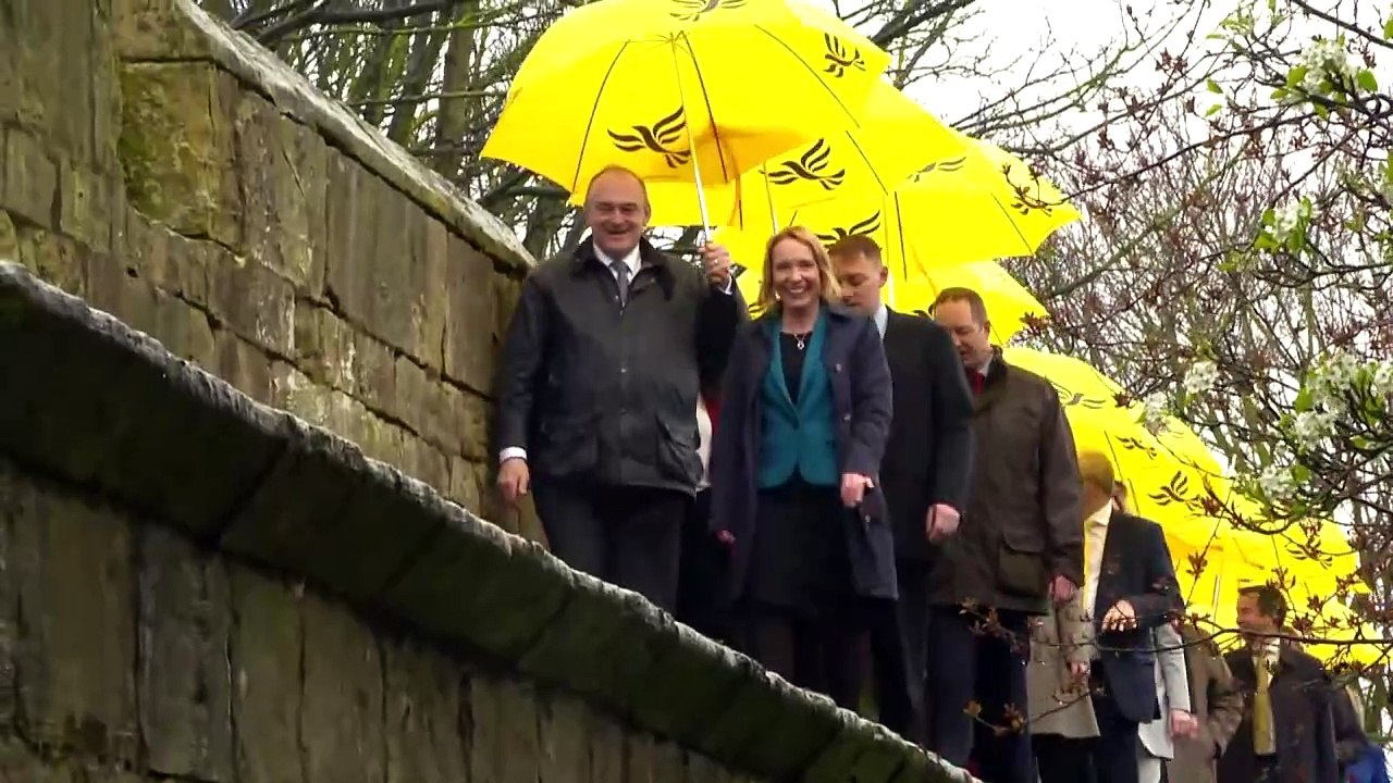 Ed Davey arrives for final day of Lib Dems spring conference