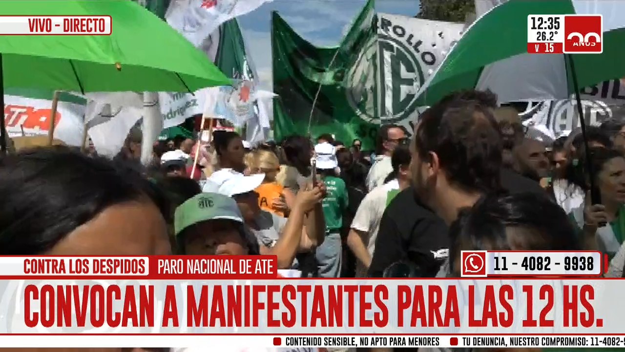 Paro nacional ATE: se manifiestan contra los despidos