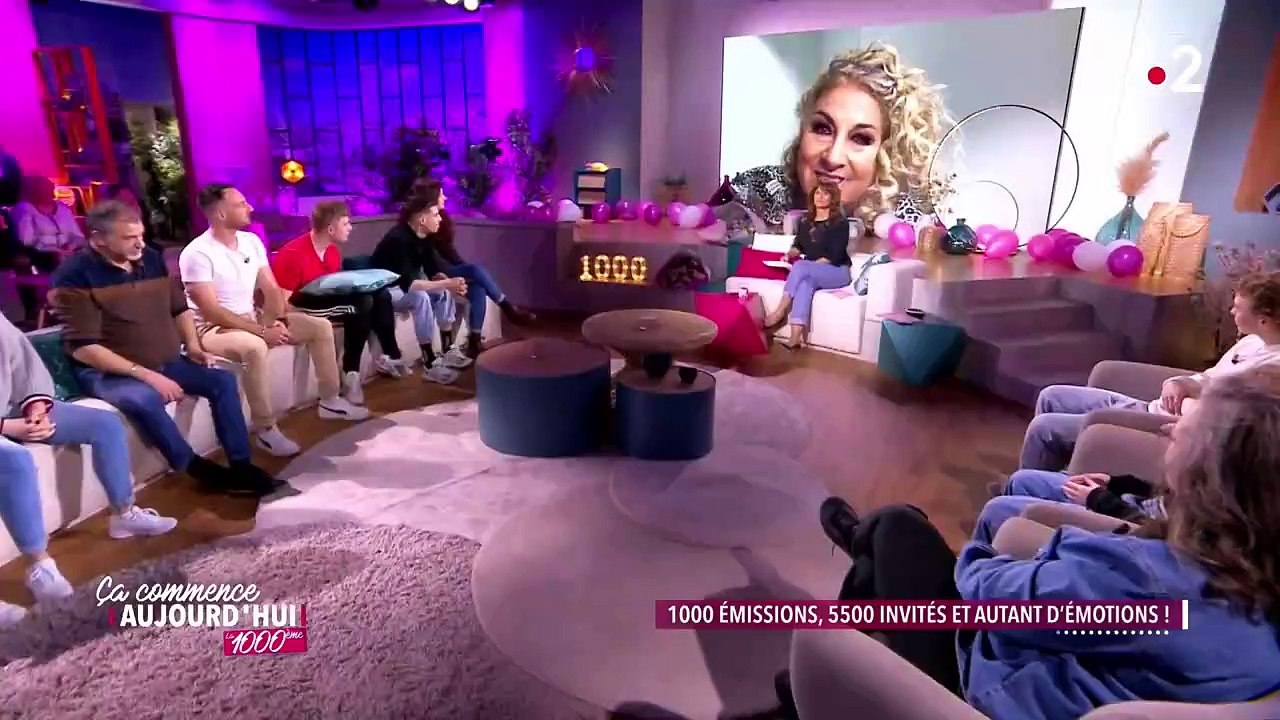 Faustine Bollaert émue en évoquant son mari Maxime Chattam et leurs enfants Abbie et Peter dans "Ca commence aujourd'hui", sur France 2