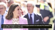 PHOTOS Letizia d'Espagne : Carré wavy et costume lilas, la reine s'offre un look printanier qui fait du bien au moral !
