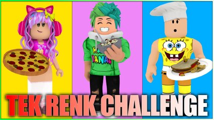 İFTARA TEK RENK CHALLENGE YEMEK HAZIRLAMAK | EAT SOME COLOR FOOD CHALLENGE ROBLOX | HAN KRAL EKİP