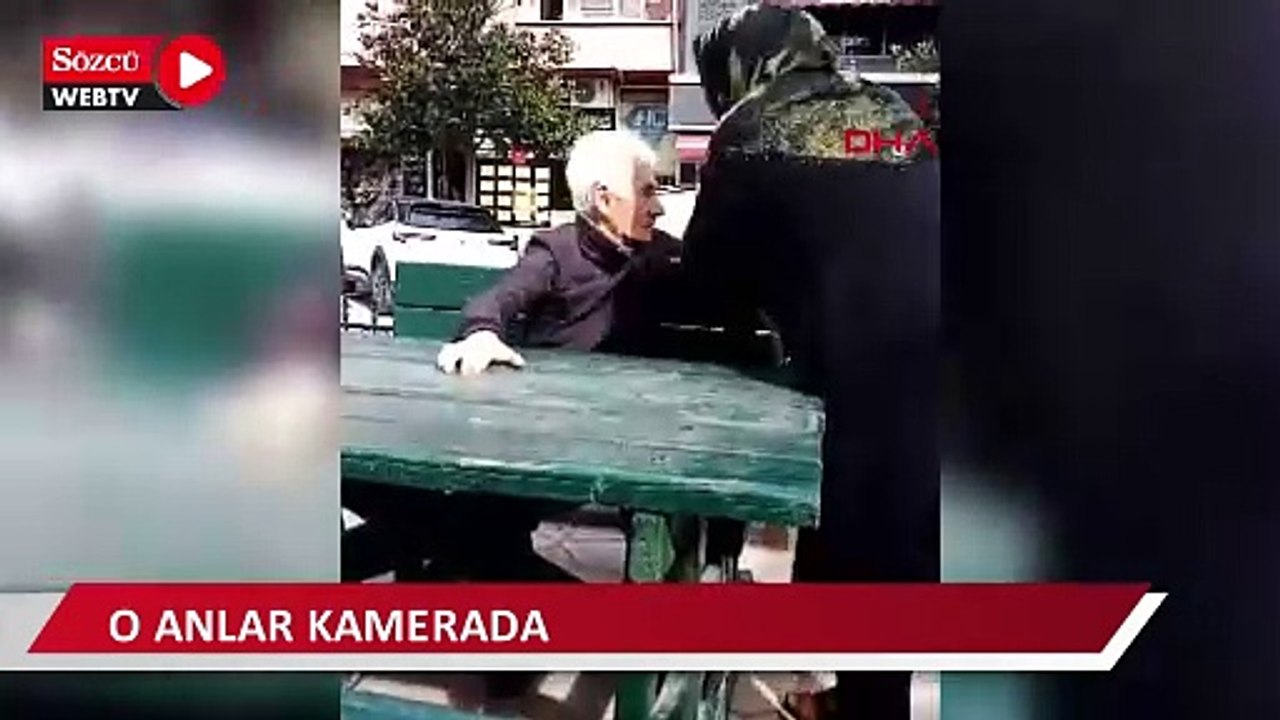 Kocası yeni ölen kadın, kendisini rahatsız eden kişiyi parkta dövdü; o anlar kamerada