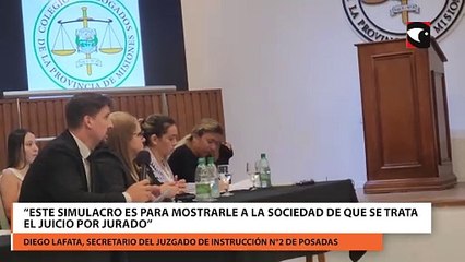 “Este simulacro es para mostrarle a la sociedad de que se trata el juicio por jurado”
