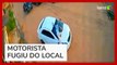 Mulher atropela e 'carrega' marido no capô do carro em Porto Velho