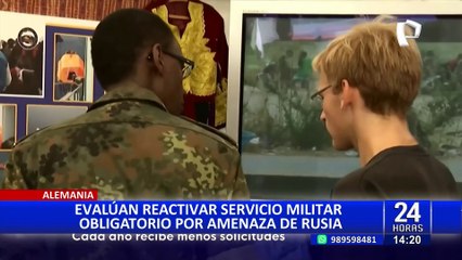 Gobierno alemán evalúa reactivar servicio militar obligatorio ante amenazas de Rusia