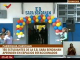 Caracas | Recuperación de la E.B. Sara Bendahan favorecerá a 150 estudiantes de la parroquia Caricuao