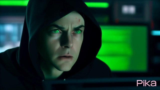 A Hacker trying to crack a video outdoor