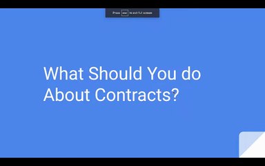 What Should You Do About Contracts (1)