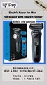 Electric Razor for Men Foil Shaver with Beard Trimmer, Rechargeable, Wet & Dry with EasyClean