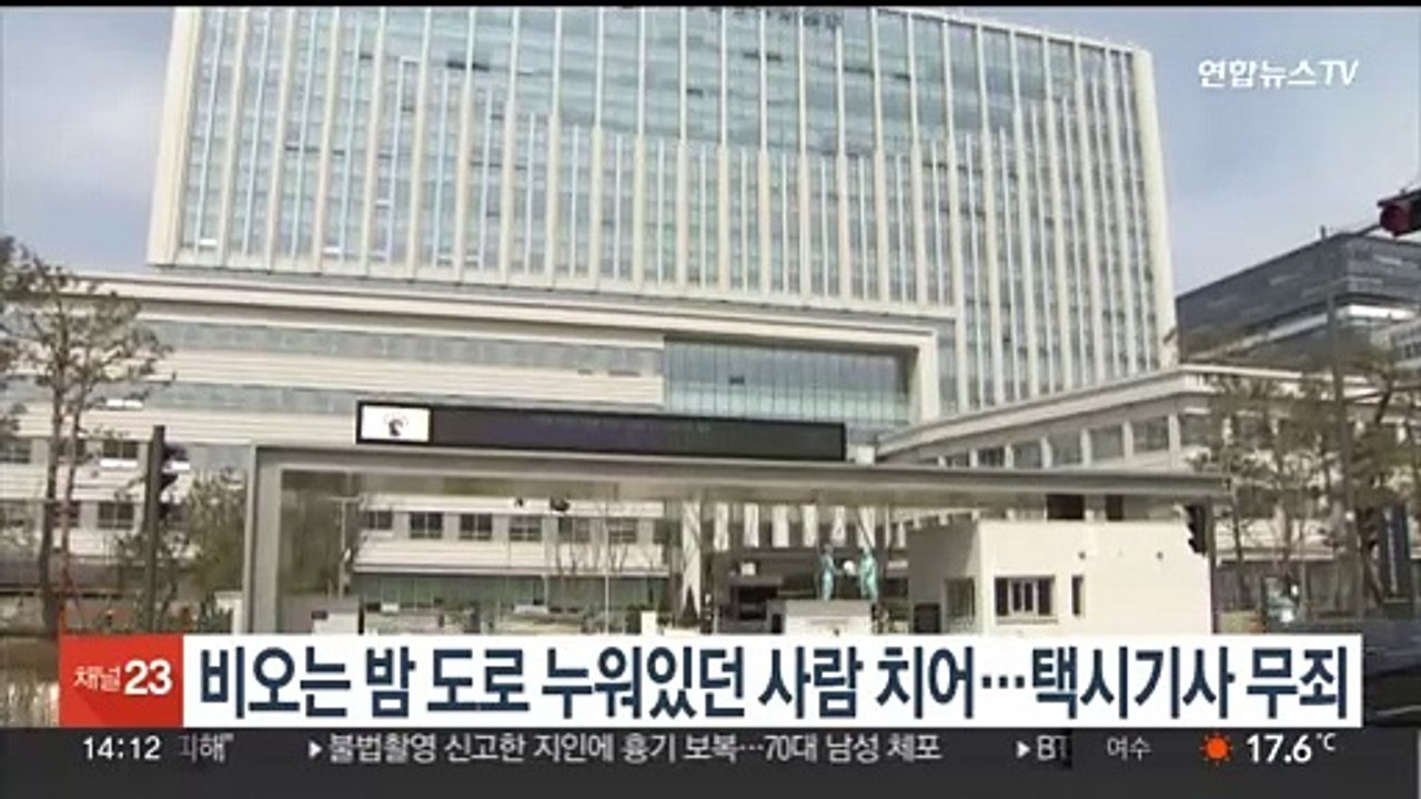 비오는 밤 도로 누워있던 사람 치어…택시기사 무죄