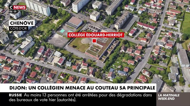 Dijon : Un collégien de troisième interpellé après avoir menacé avec un couteau la principale de son établissement qui est parvenue à prendre la fuite