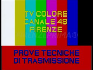 Monoscopio TV colore Canale 48 Firenze. Prove tecniche di trasmissione. (Ricostruzione)