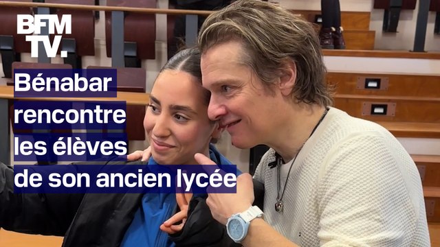 TANGUY DE BFM - Le chanteur Bénabar à la rencontre des élèves de son ancien lycée dans l'Essonne