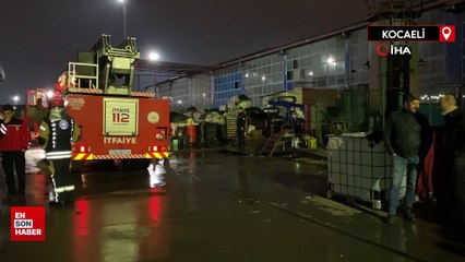 Kocaeli'de kaldığı iş yerinde yanarak can verdi