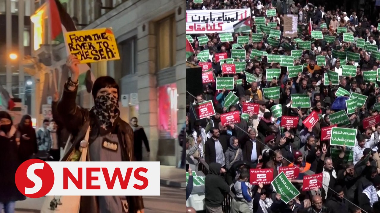 Protesters in Canada, Jordan want an end to Gaza genocide