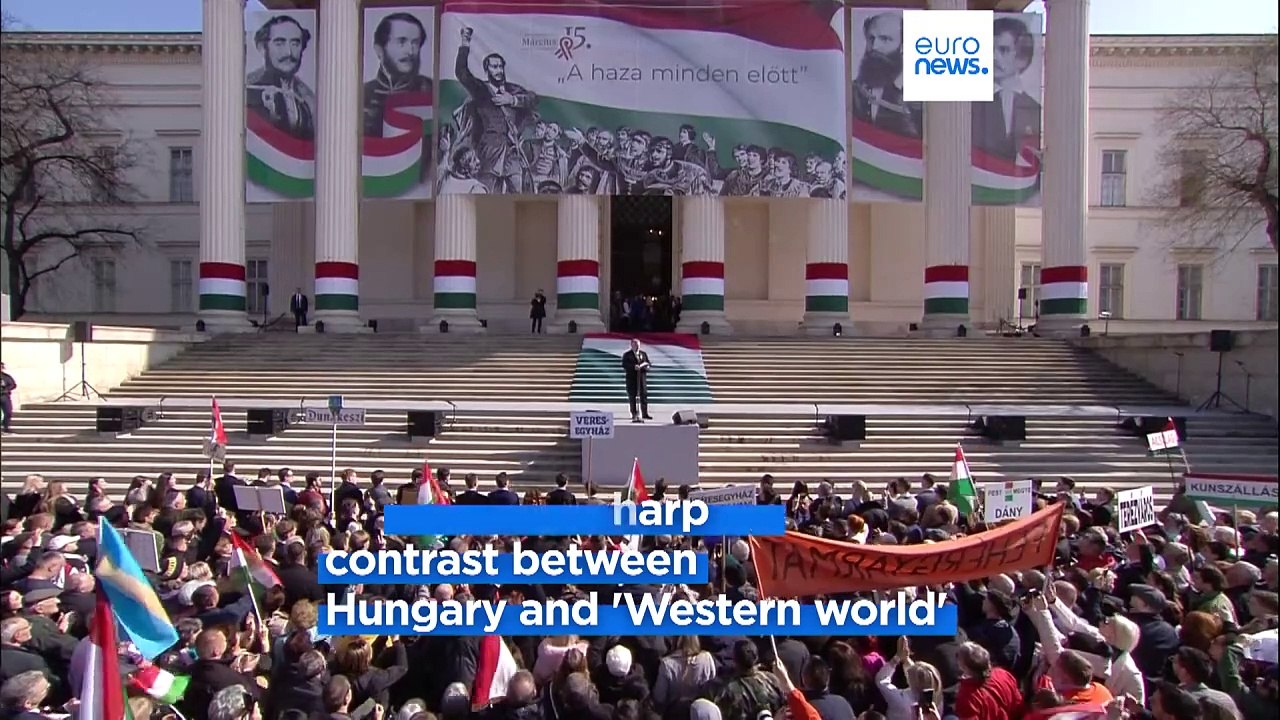 Hungary's Orbán rails against the EU and 'the Western world' in speech on national holiday