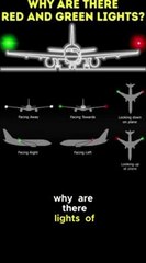 Why are there lights of different colors on the wings of an airplane?