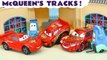 Disney Cars Lightning McQueen Track Challenges With other Toy Cars
