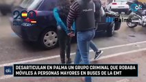 Desarticulan en Palma un grupo criminal que robaba móviles a personas mayores en buses de la EMT