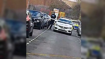 Police at the scene of an incident in Foley Street, Maidstone