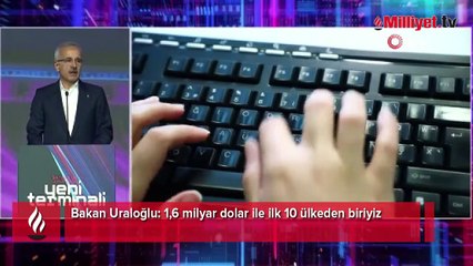 Bakan Uraloğlu: 1,6 milyar dolar ile ilk 10 ülkeden biriyiz!