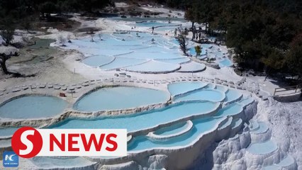 Aerial view of stunning terraces in Yunnan
