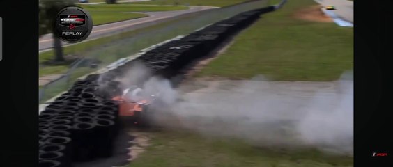 IMSA 2024 12H Sebring Race Dinan Hard Crash