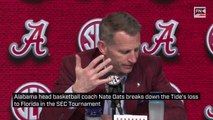Alabama head basketball coach Nate Oats breaks down the Tide's loss to Florida in the SEC Tournament