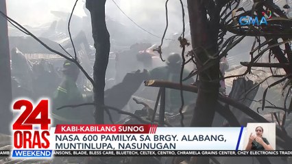 Nasa 600 pamilya sa Brgy. Alabang, Muntinlupa, nasunugan | 24 Oras Weekend